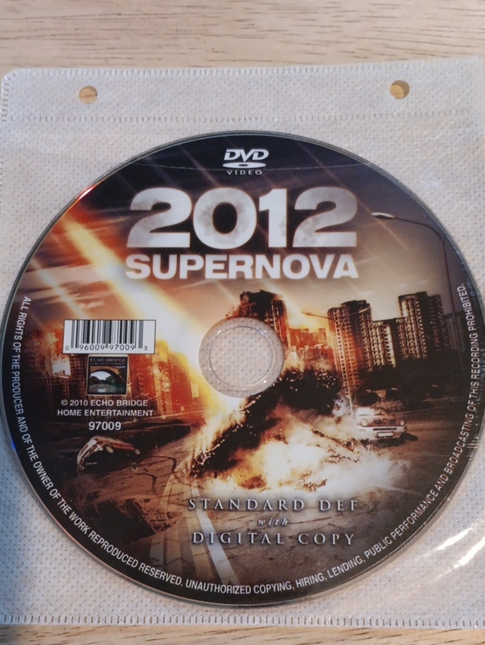 2012 Supernova DVD *NO CASE*